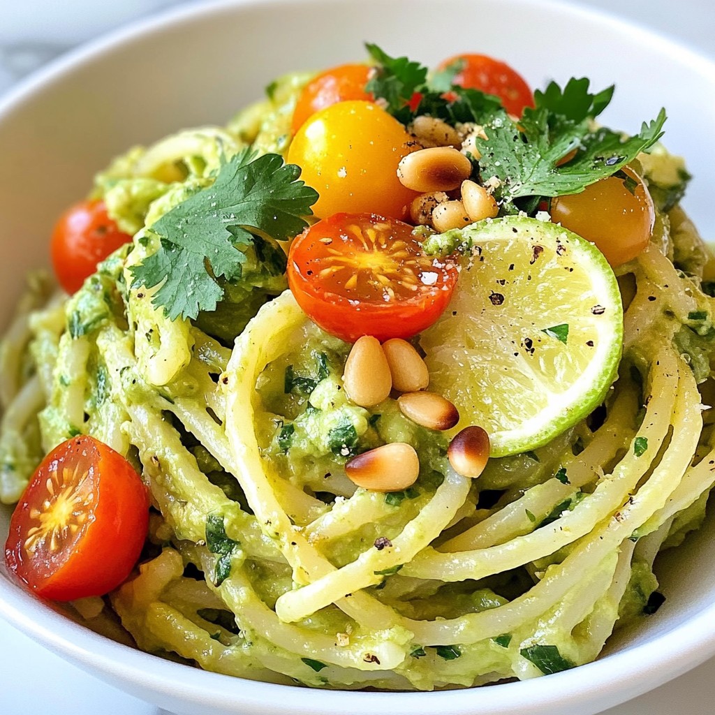 Avocado Cilantro Lime Pasta Creamy and Flavorful Dish