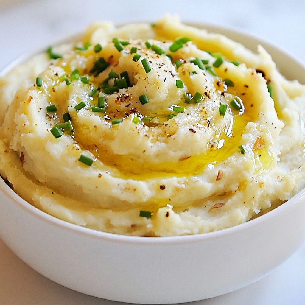 Roasted Garlic Mashed Cauliflower Delightful Side Dish