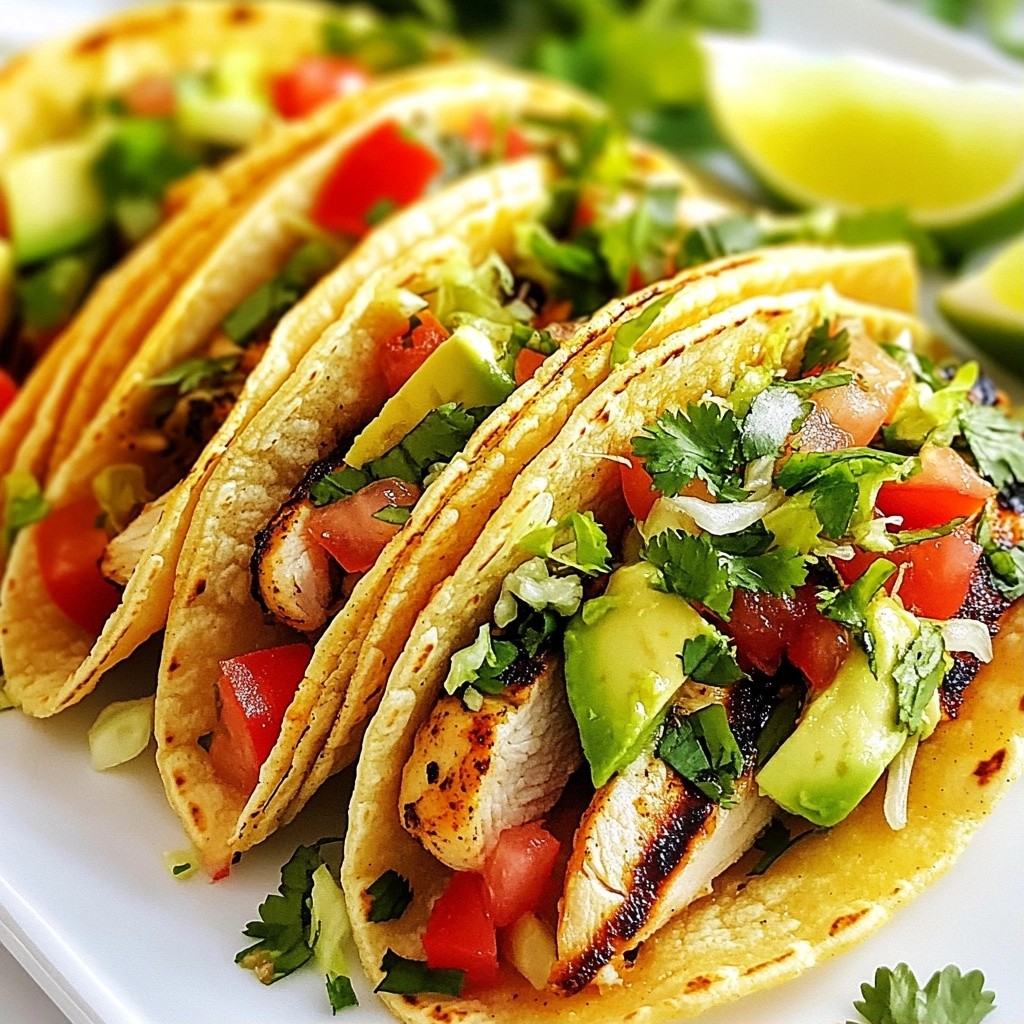 Zesty Healthy Lime Cilantro Chicken Tacos Recipe