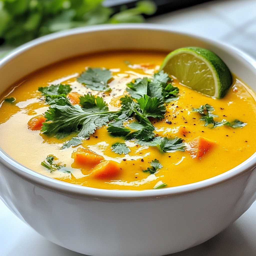 Coconut Curry Sweet Potato Soup Flavorful Comfort Dish