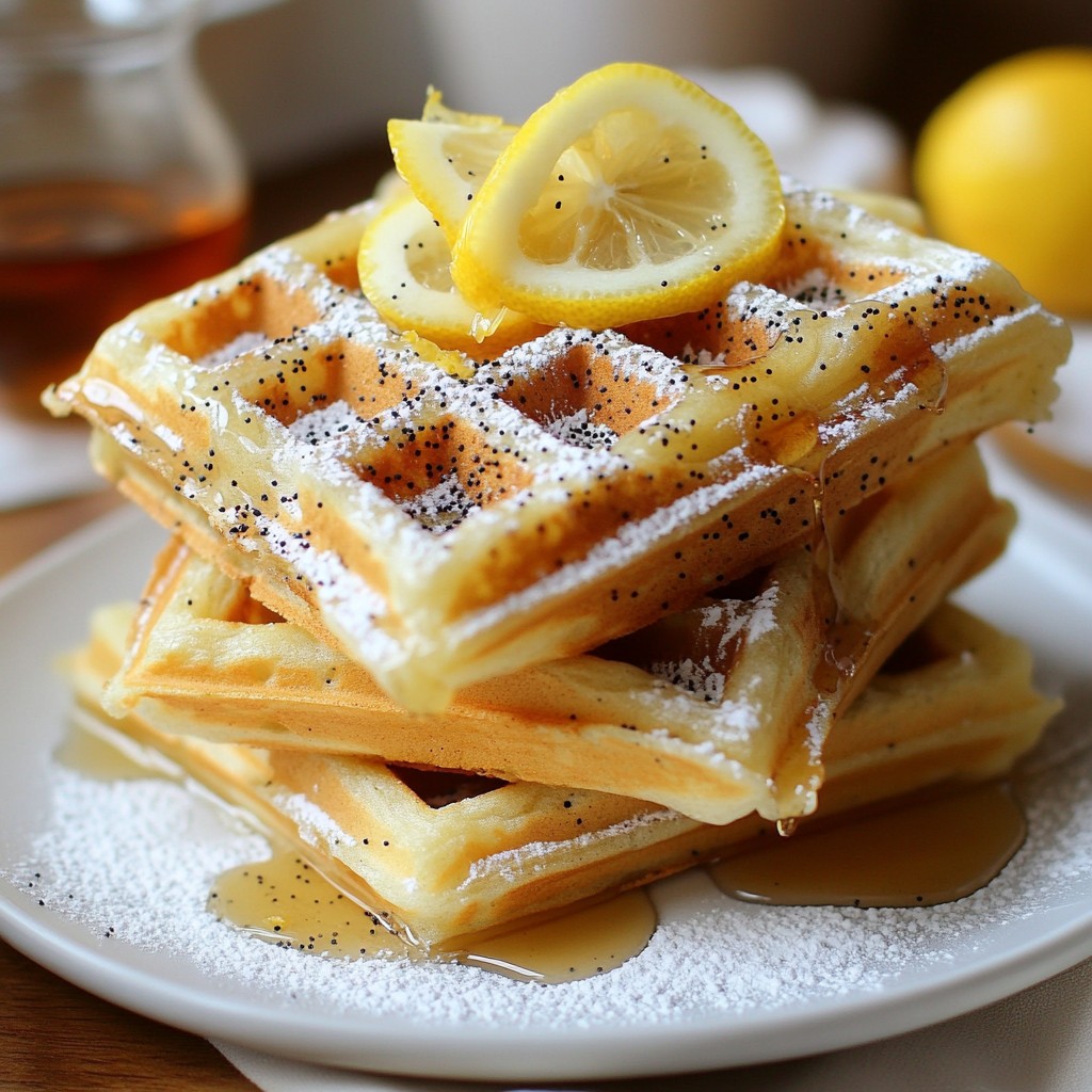 Lemon Poppy Seed Waffles Fluffy and Flavorful Recipe