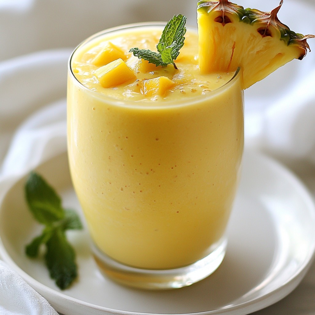 Creamy Healthy Mango Pineapple Smoothie Recipe