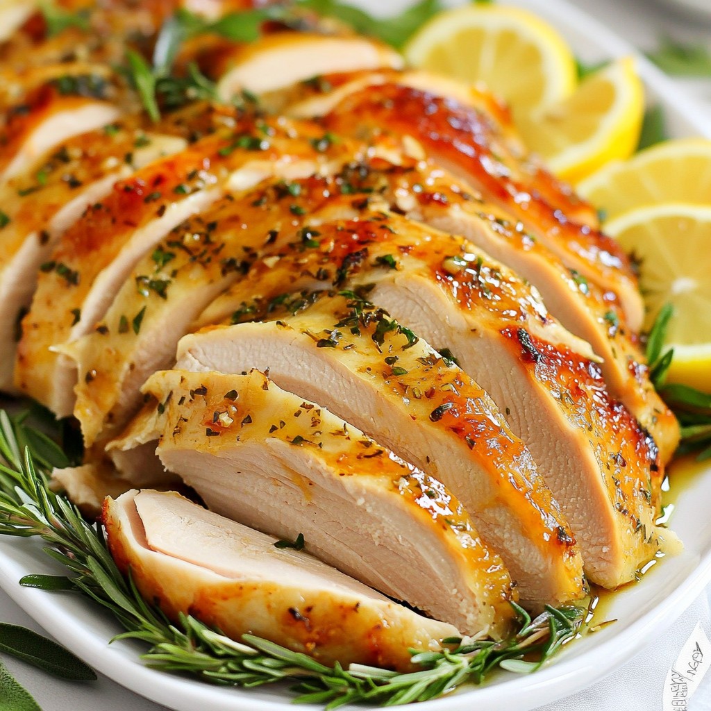 Garlic Herb Roasted Turkey Breast Simple and Juicy Recipe