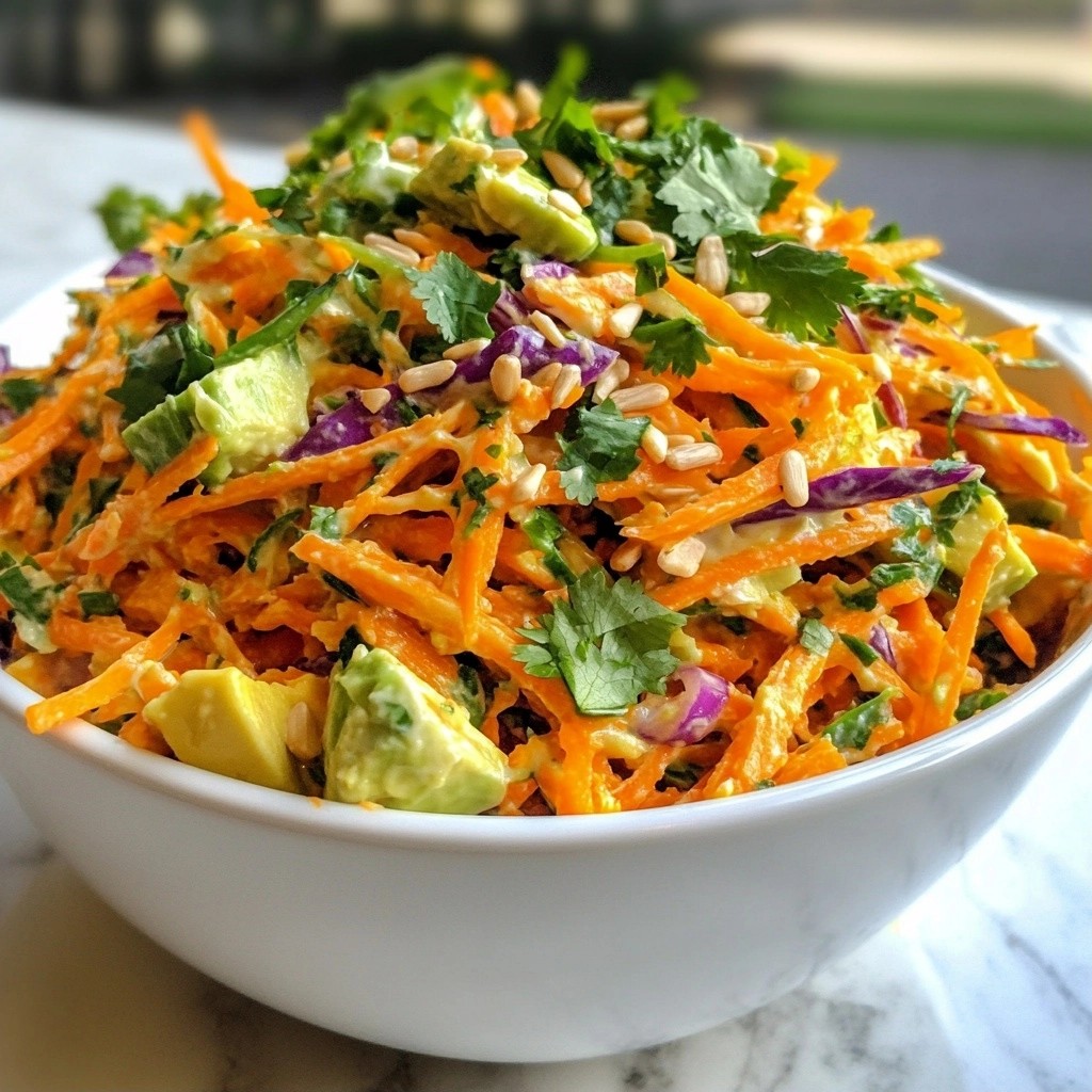 Crunchy Healthy Carrot Avocado Slaw Fresh and Tasty