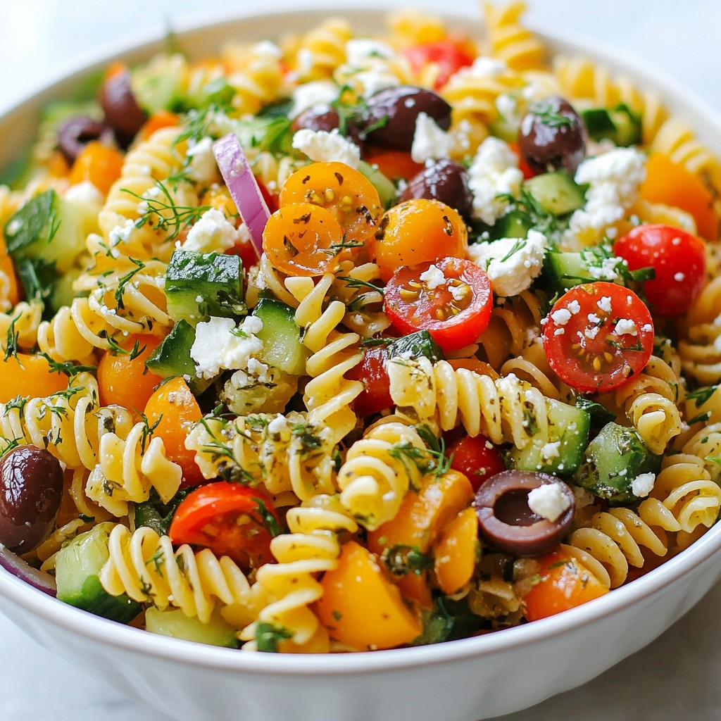Loaded Greek Pasta Salad Flavorful and Simple Meal