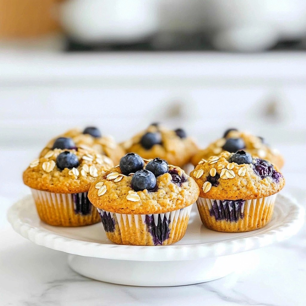 Wholesome Healthy Blueberry Oatmeal Muffins Recipe