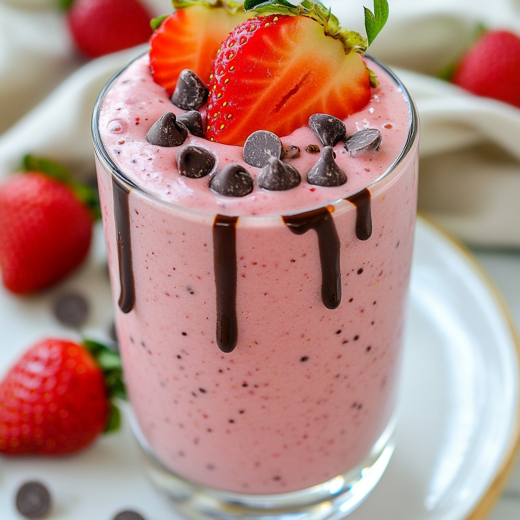 Chocolate Covered Strawberry Smoothie Delicious Treat