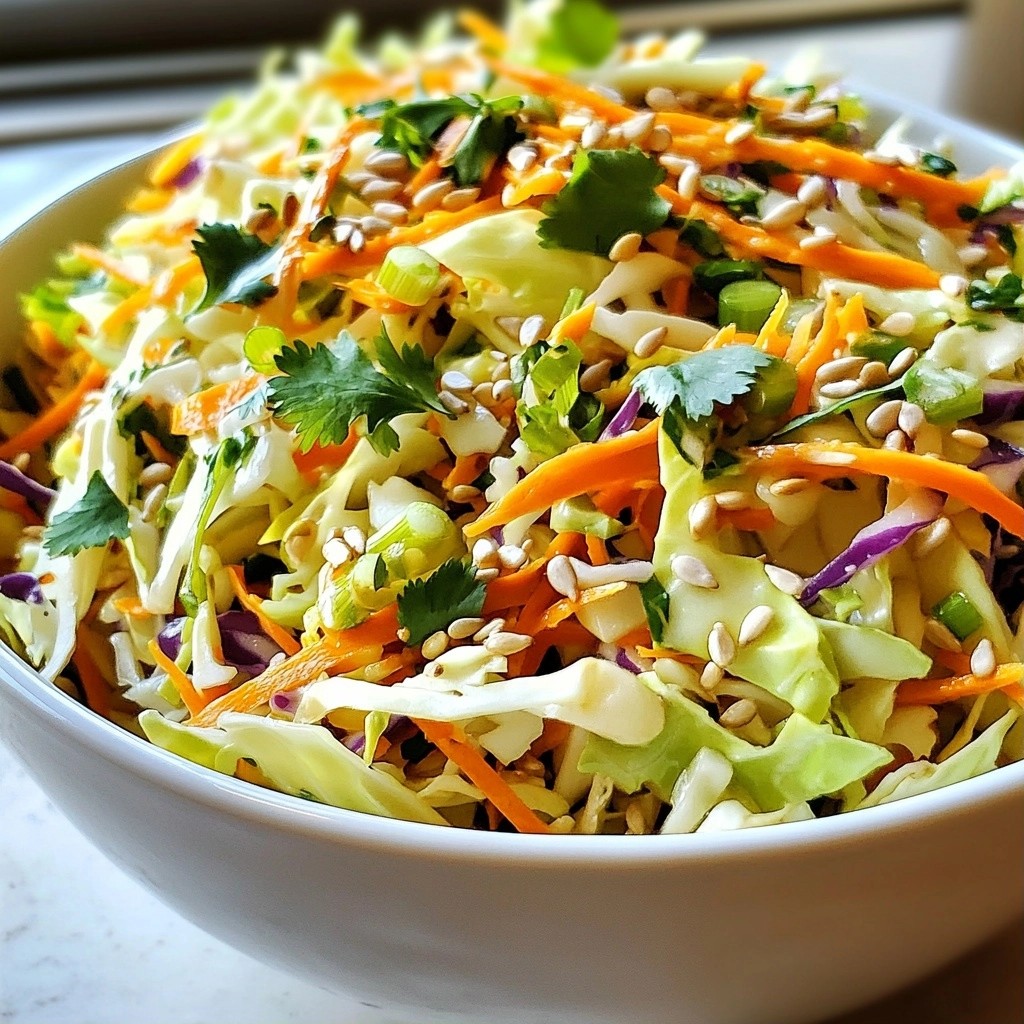 Crunchy Healthy Carrot Ginger Cabbage Slaw Recipe
