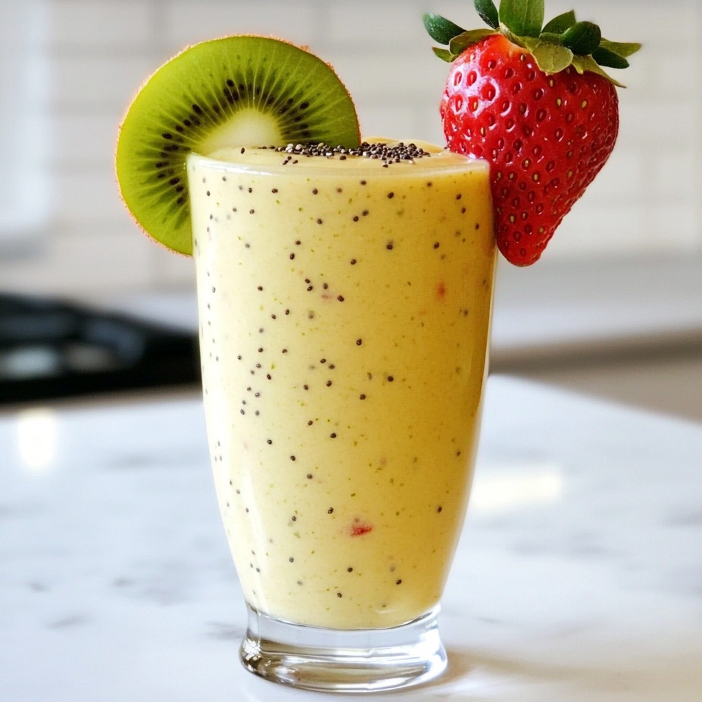 Strawberry Kiwi Smoothie Refreshing and Delicious Drink