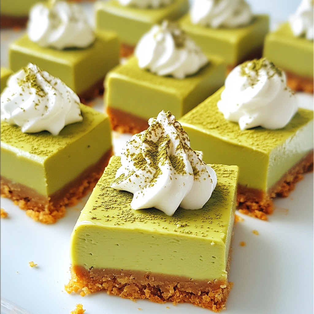 Matcha Cheesecake Squares Delightful and Creamy Treat