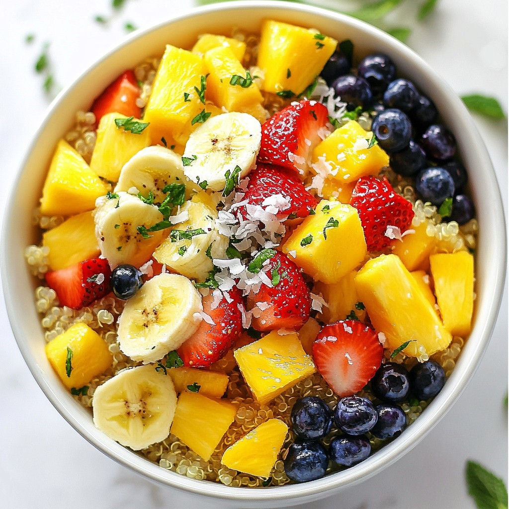 Tropical Healthy Quinoa Fruit Salad Refreshing Delight
