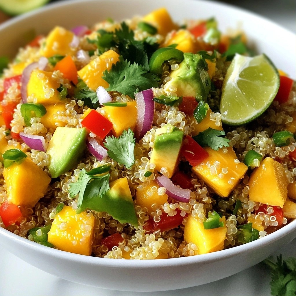 Vibrant Healthy Mango Avocado Quinoa Salad Recipe