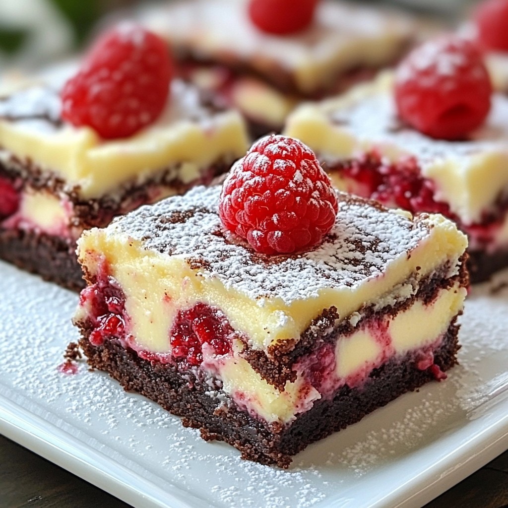 Raspberry Swirl Cheesecake Brownies Irresistible Dessert