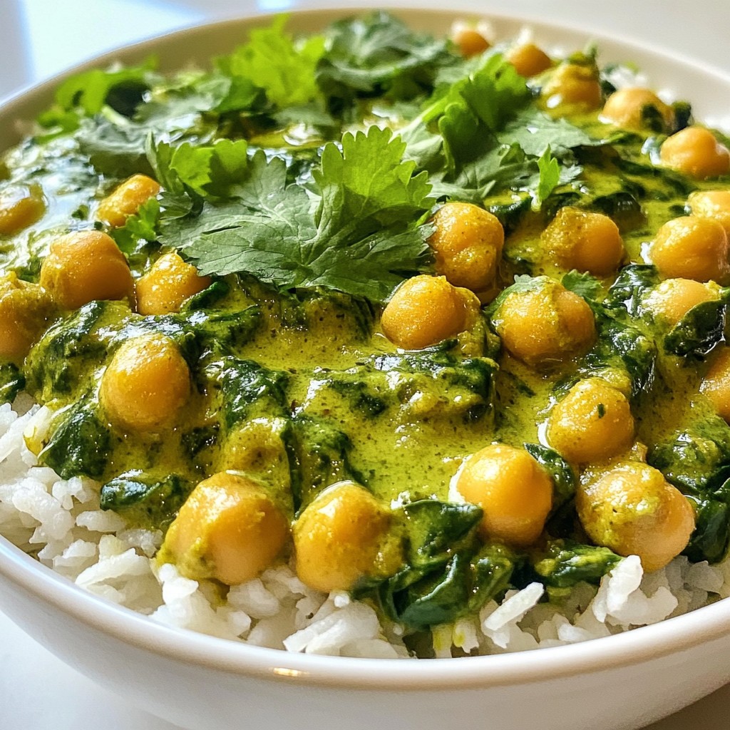 Wholesome Chickpea and Spinach Curry Simple Recipe