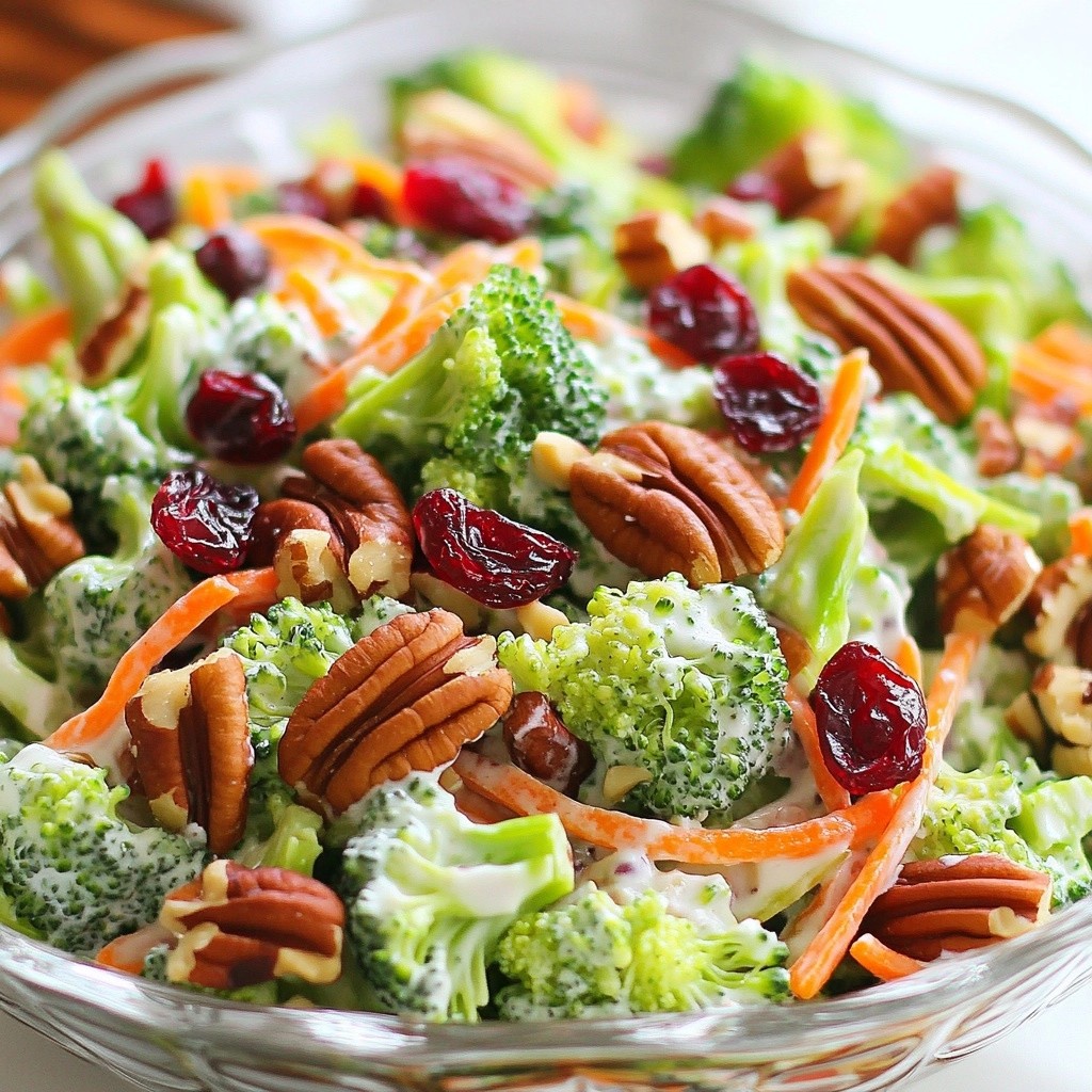Crunchy Healthy Broccoli Cranberry Pecan Salad Delight