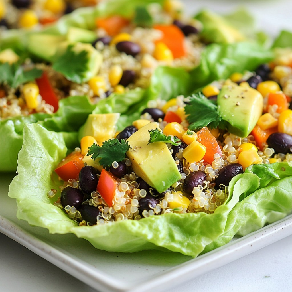 Wholesome Quinoa and Black Bean Lettuce Wraps Recipe