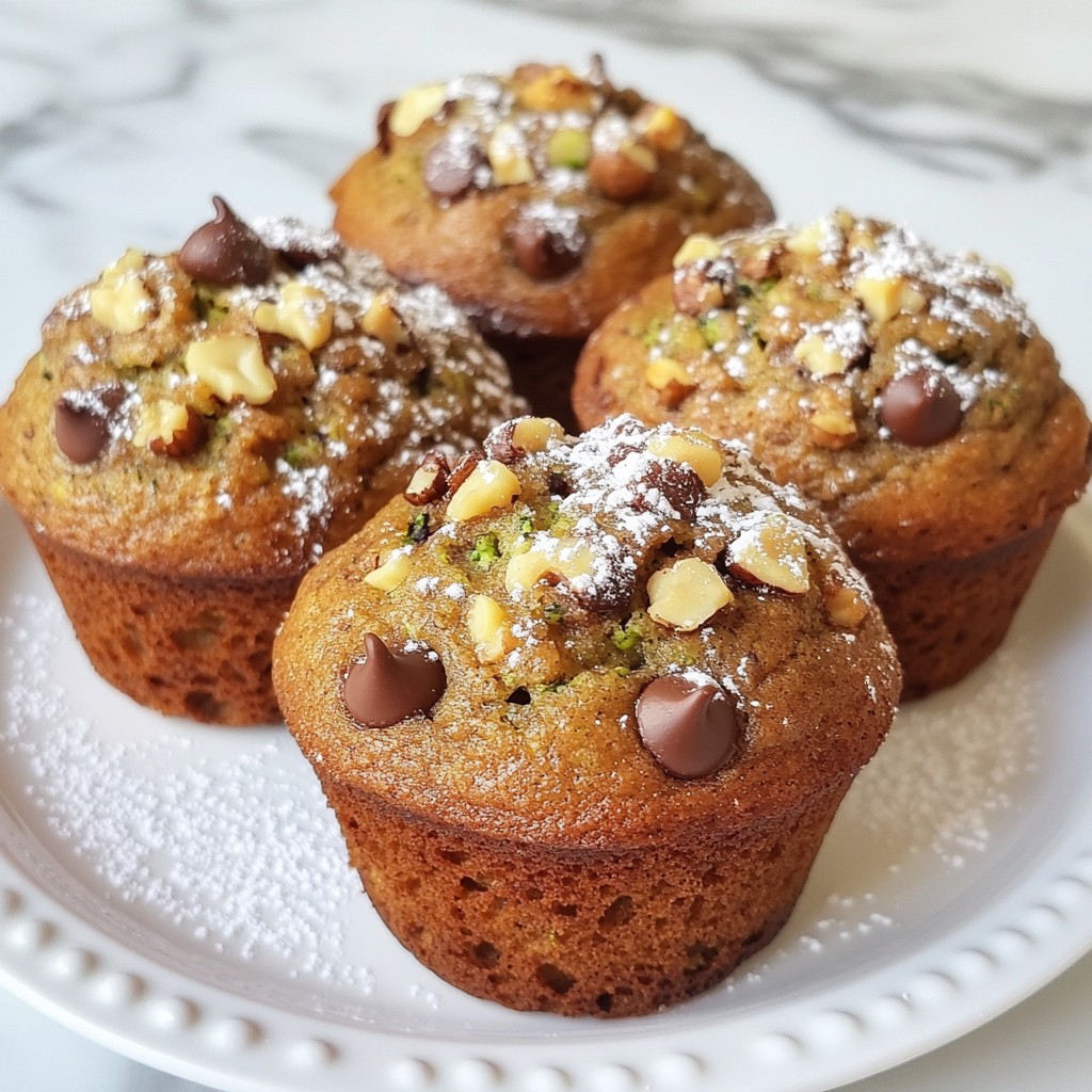 Chocolate Chip Zucchini Muffins Soft and Tasty Treat