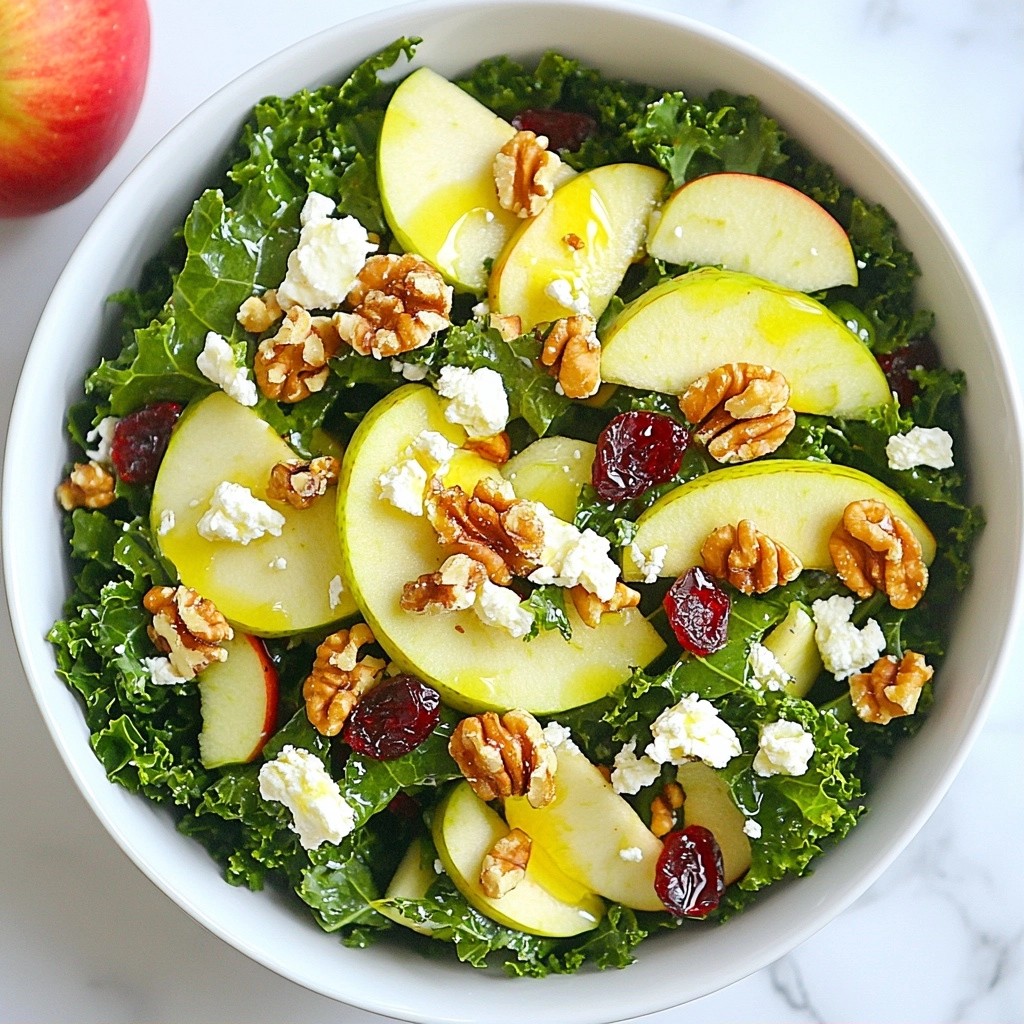 Crispy Healthy Kale Apple Salad Simple and Fresh Recipe