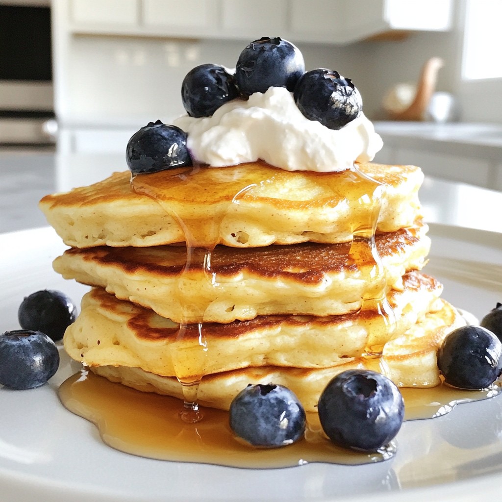 Light Fluffy Almond Flour Blueberry Pancakes Recipe
