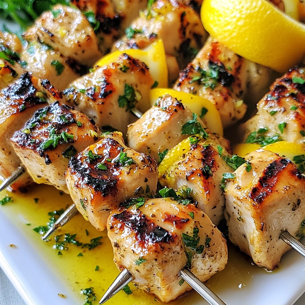 Zesty Healthy Lemon Herb Chicken Skewers Recipe