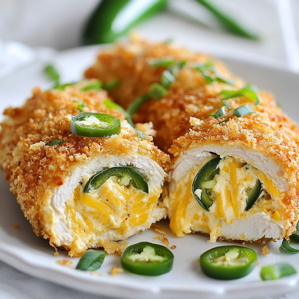 Cheesy Jalapeno Popper Stuffed Chicken Delight
