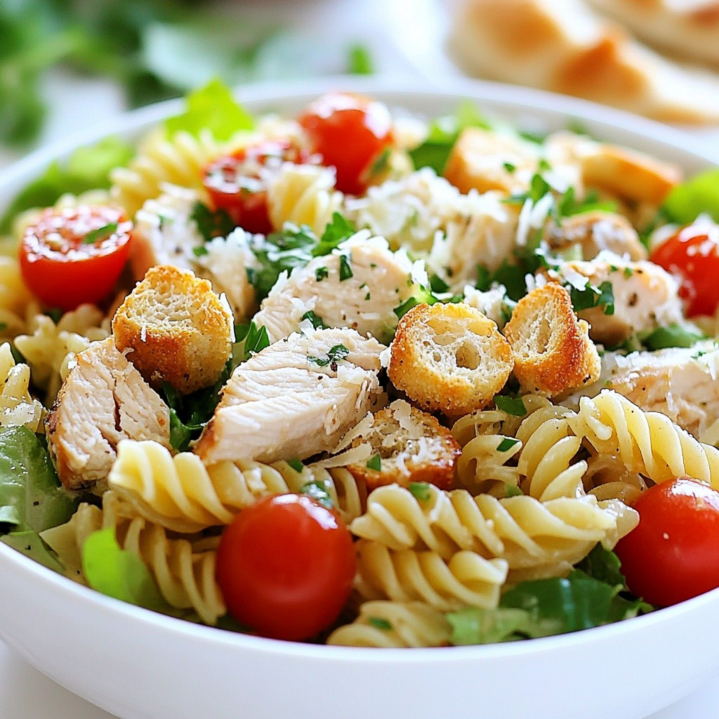 Caesar Chicken Pasta Salad Fresh and Tasty Meal