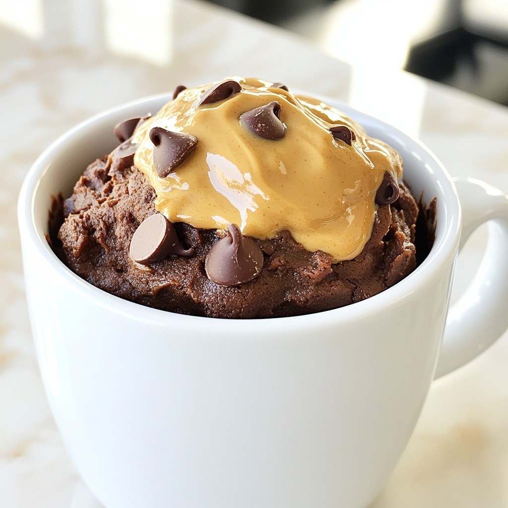 Peanut Butter Brownie Mug Cake Quick and Easy Treat