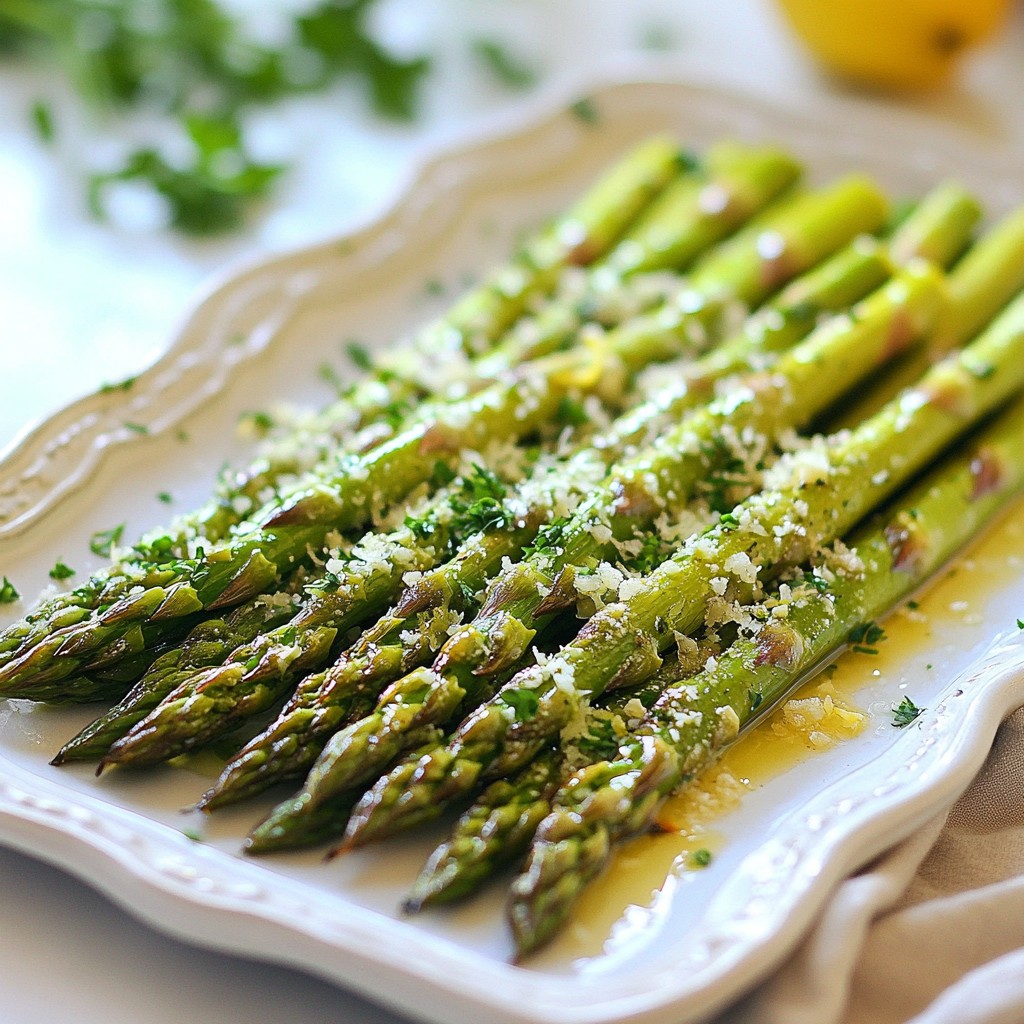 Garlic Parmesan Roasted Asparagus Easy Side Dish