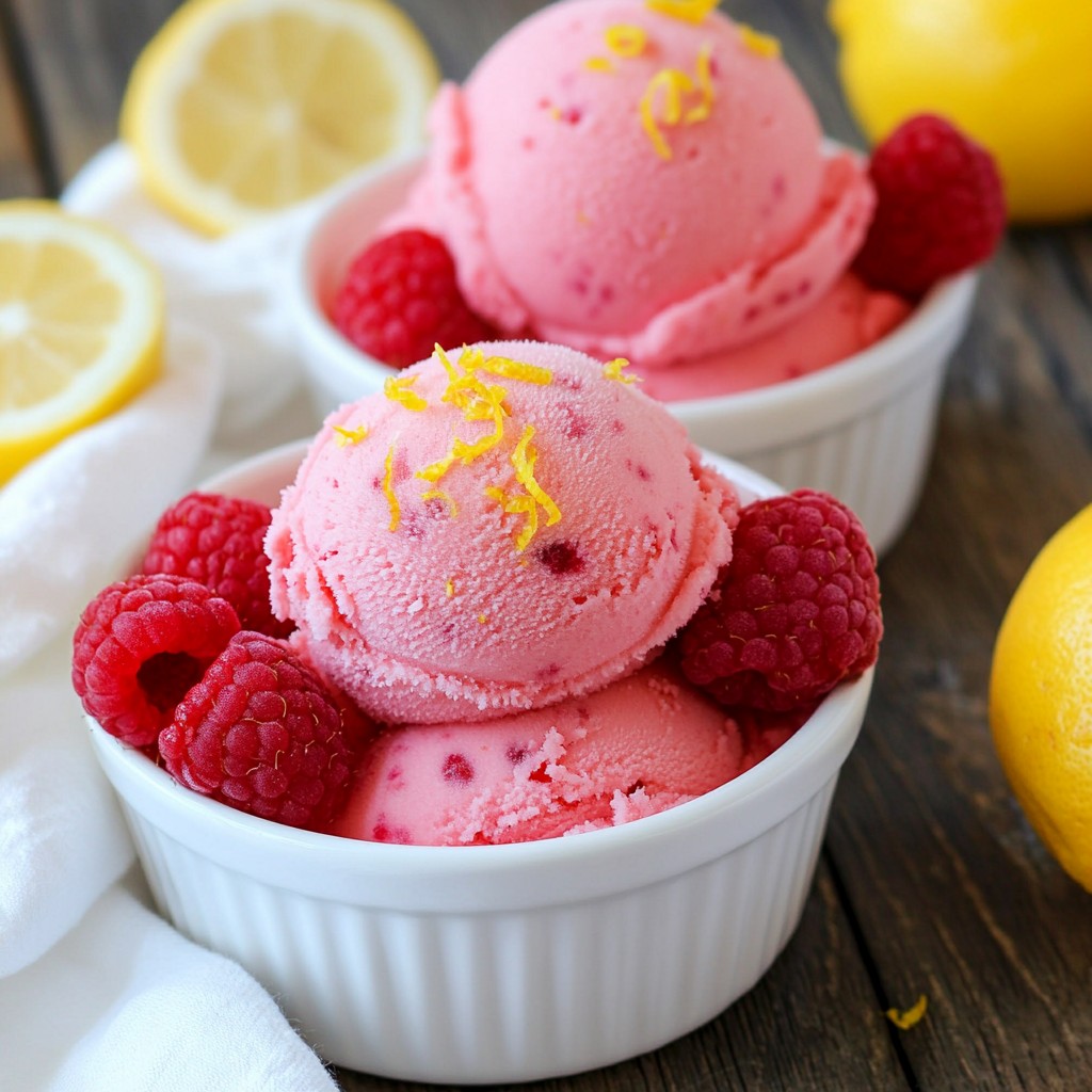 Raspberry Lemon Sorbet Refreshing Summer Delight
