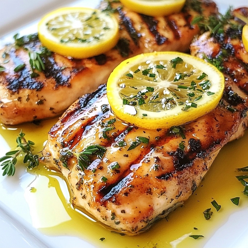Juicy Healthy Grilled Lemon Herb Chicken Breasts Recipe