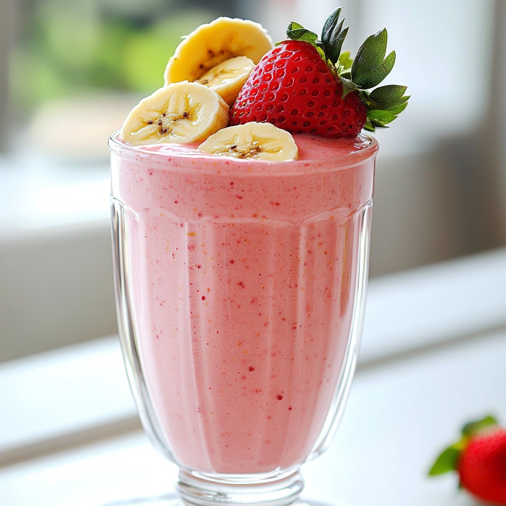 Strawberry Banana Oat Smoothie Delightful and Nutritious