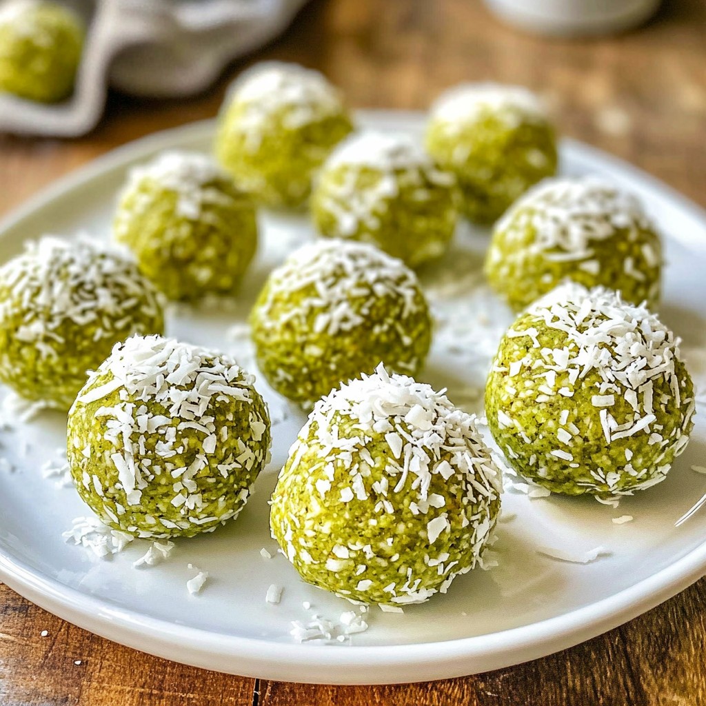 Matcha Coconut Energy Balls Healthy Snack Delight