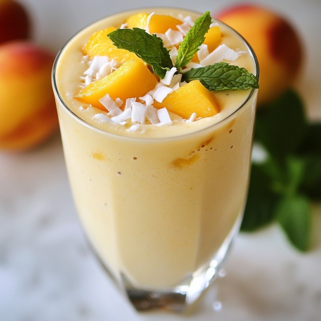 Delicious Healthy Peach Coconut Smoothie Recipe