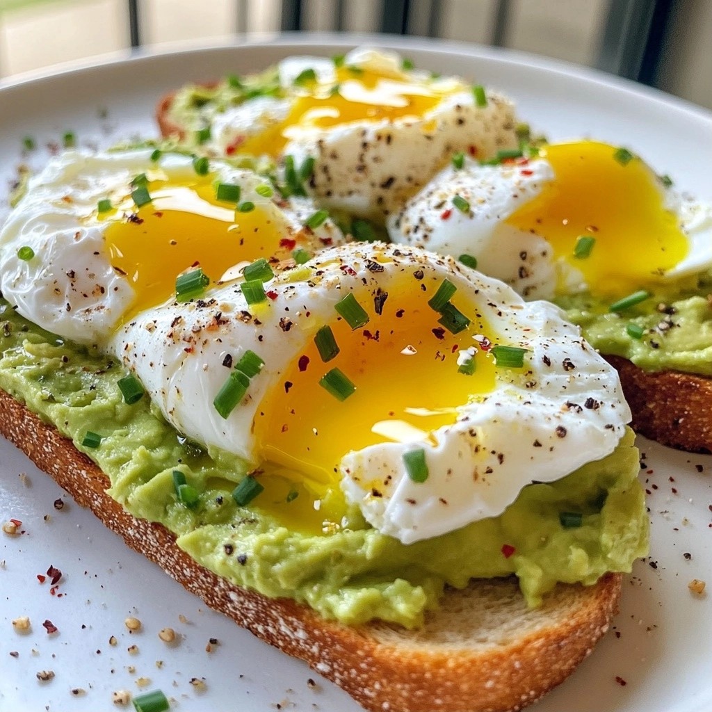 Creamy Healthy Avocado Egg Breakfast Toast Recipe