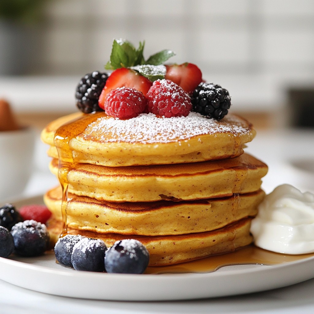 Fluffy Light Quinoa Pancakes with Berries Delight