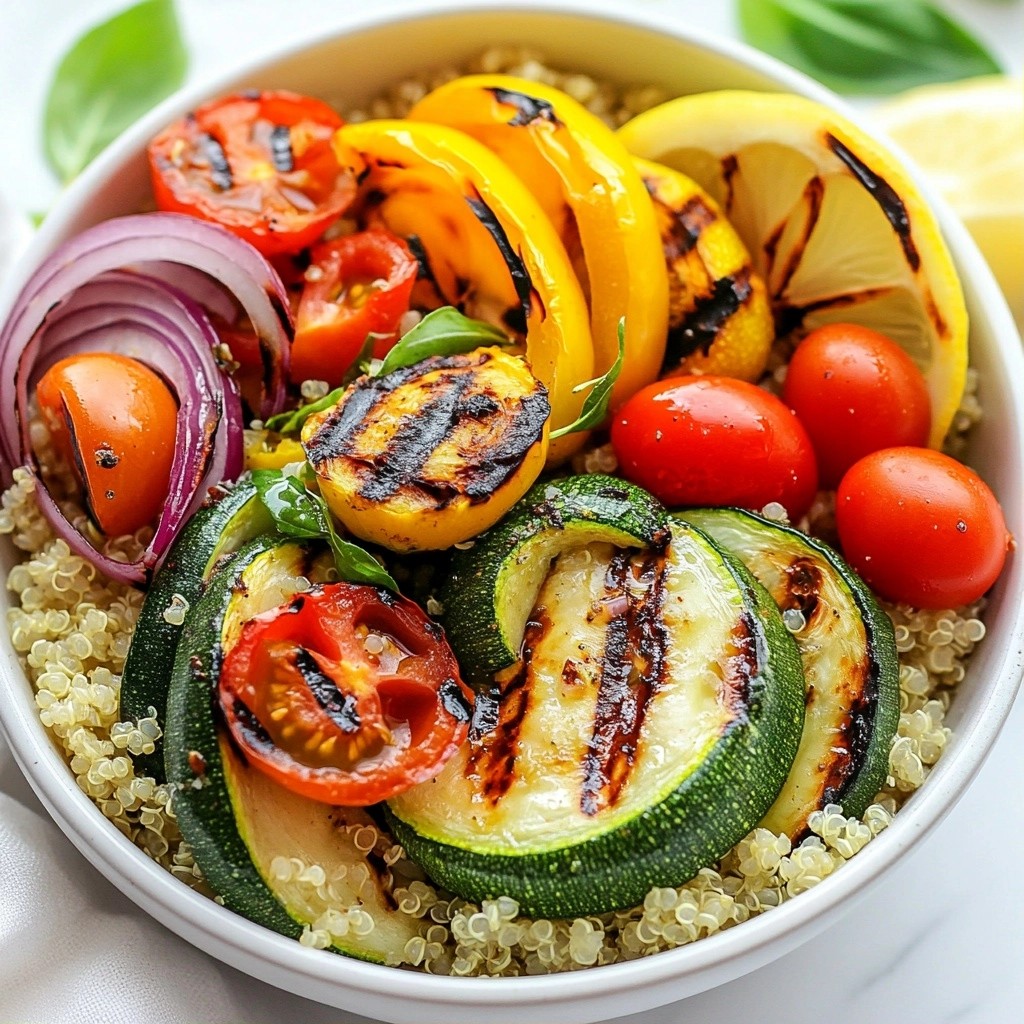 Delicious Healthy Grilled Veggie and Quinoa Bowl Recipe
