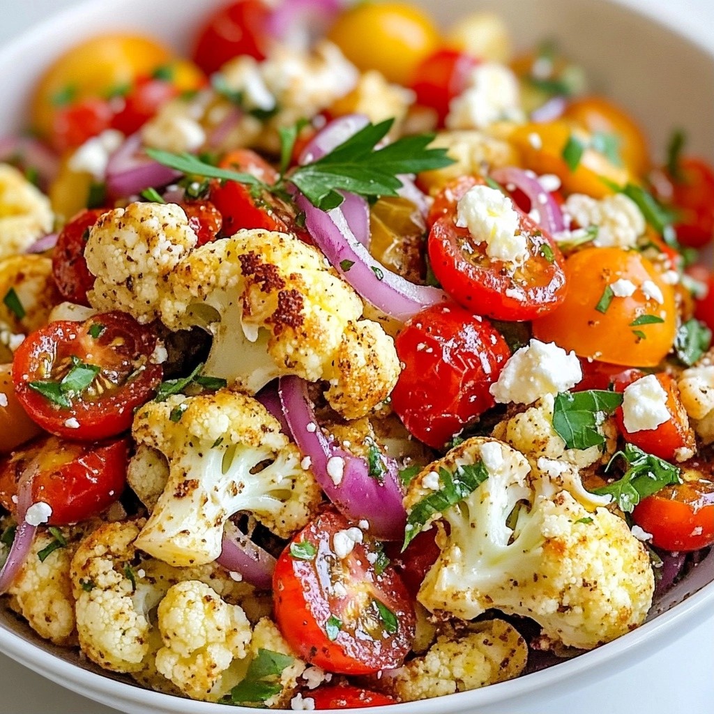 Tangy Healthy Roasted Cauliflower Salad Recipe