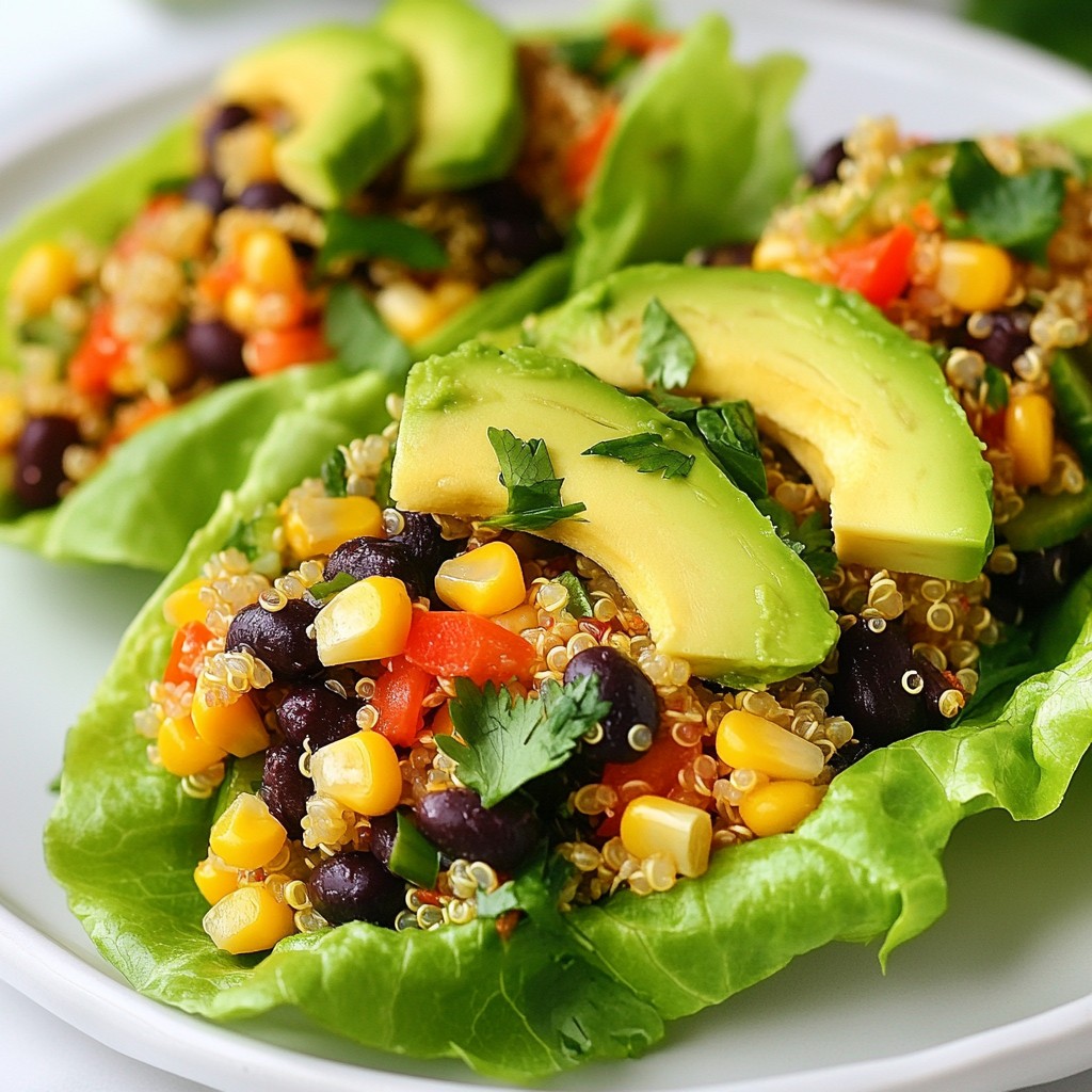 Wholesome Quinoa and Black Bean Lettuce Wraps Recipe