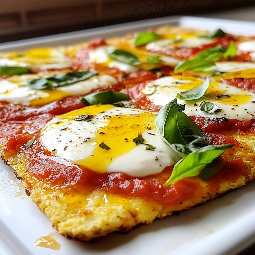 Cauliflower Crust Margherita Pizza Tasty Simple Delight