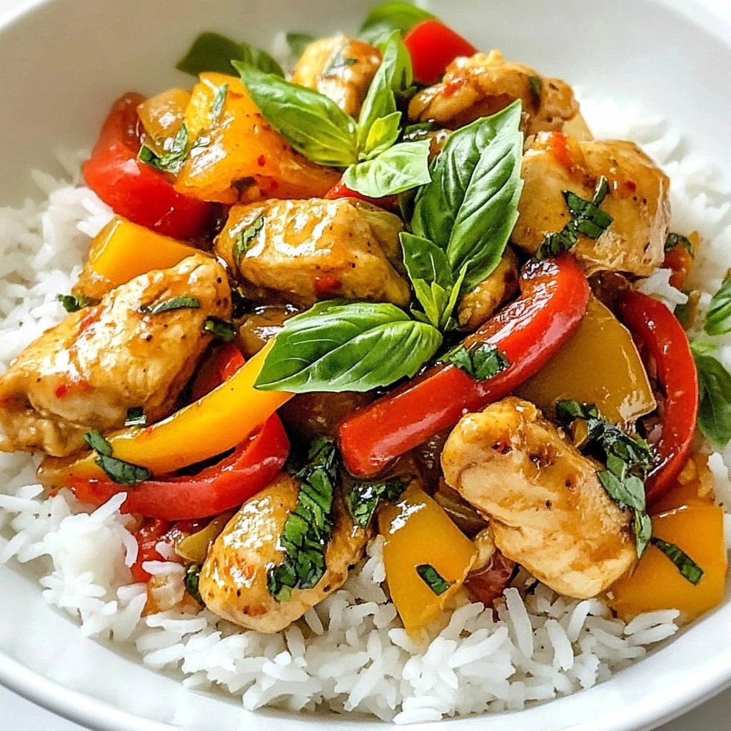 Flavorful Healthy Thai Basil Chicken Stir Fry Recipe