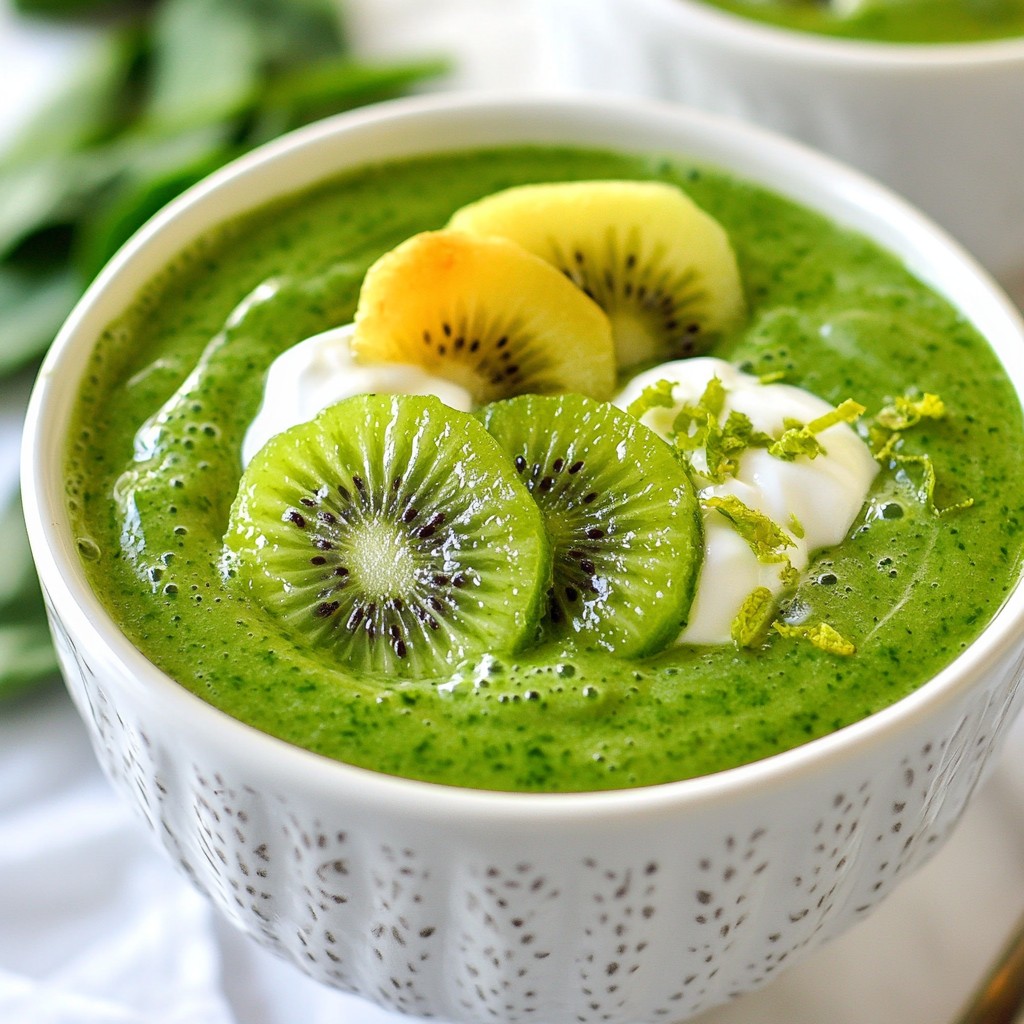 Refreshing Healthy Kiwi Spinach Smoothie Recipe