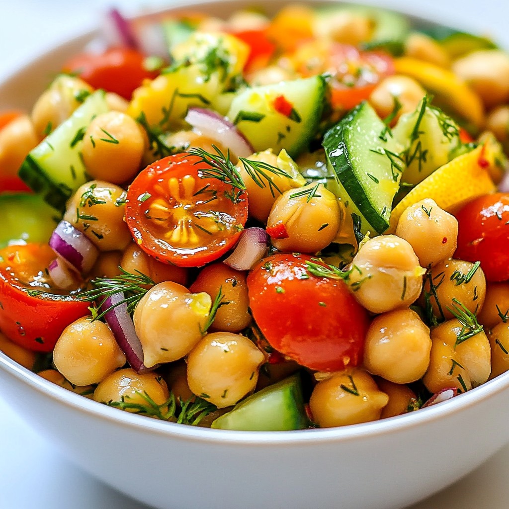 Refreshing Healthy Lemon Dill Chickpea Salad Recipe