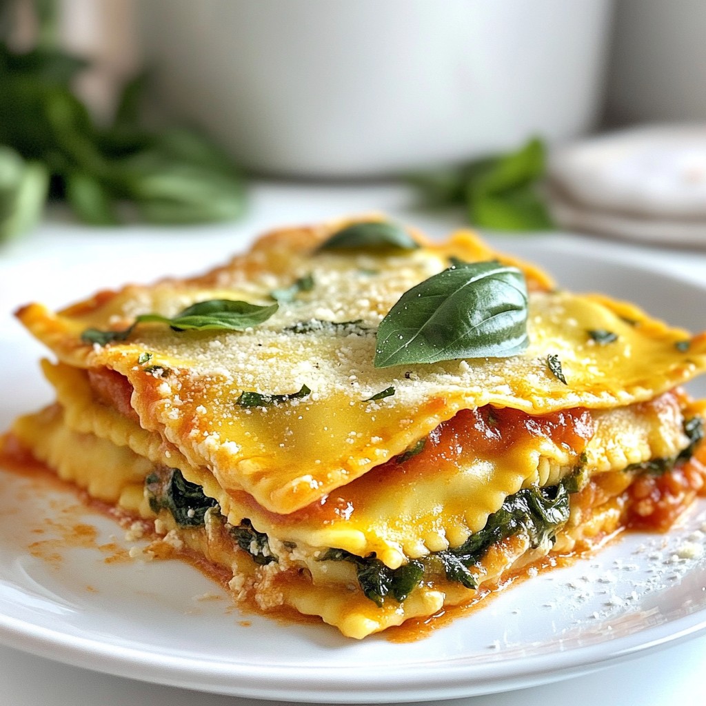 Cheesy Spinach Ravioli Bake Simple and Tasty Meal