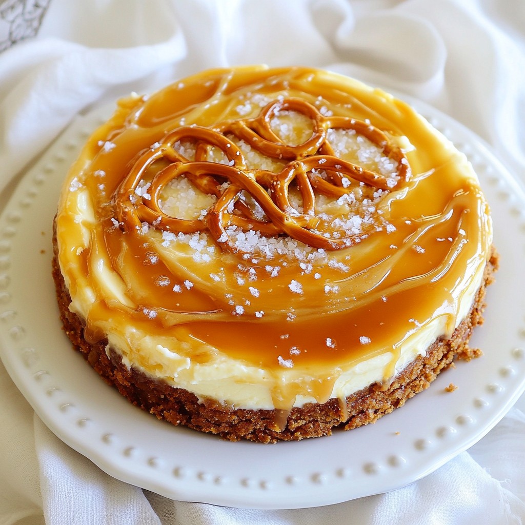 Salted Caramel Pretzel Cheesecake Decadent Delight