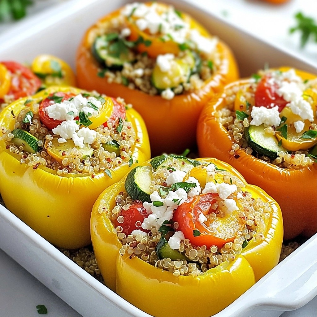 Herbed Healthy Stuffed Bell Peppers with Quinoa Delight