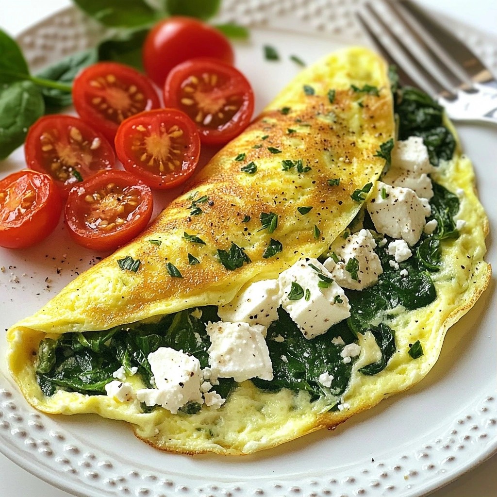 Fluffy Healthy Spinach Feta Omelette Recipe Guide
