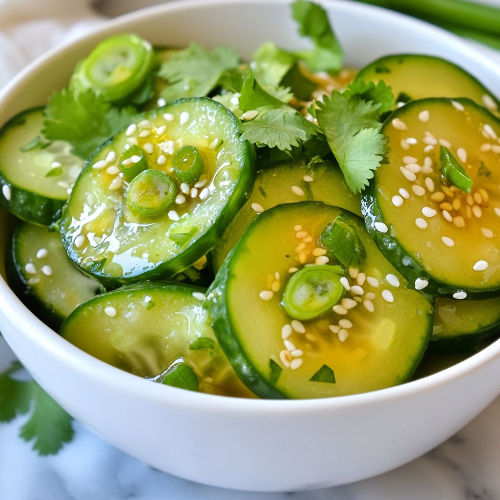 Spicy Sesame Cucumber Salad Flavorful and Fresh Dish