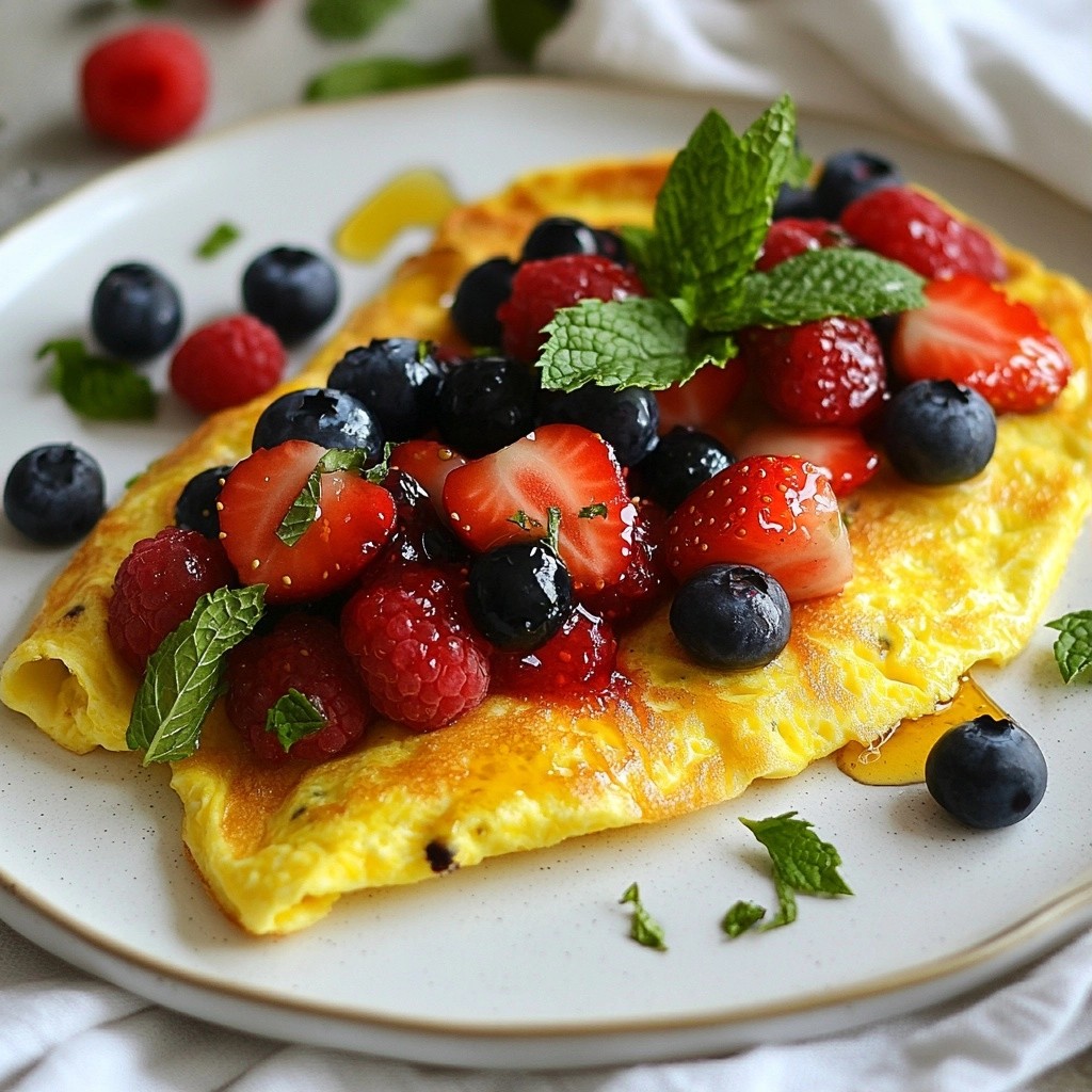 Fluffy Healthy Mixed Berry Omelette Delight Recipe