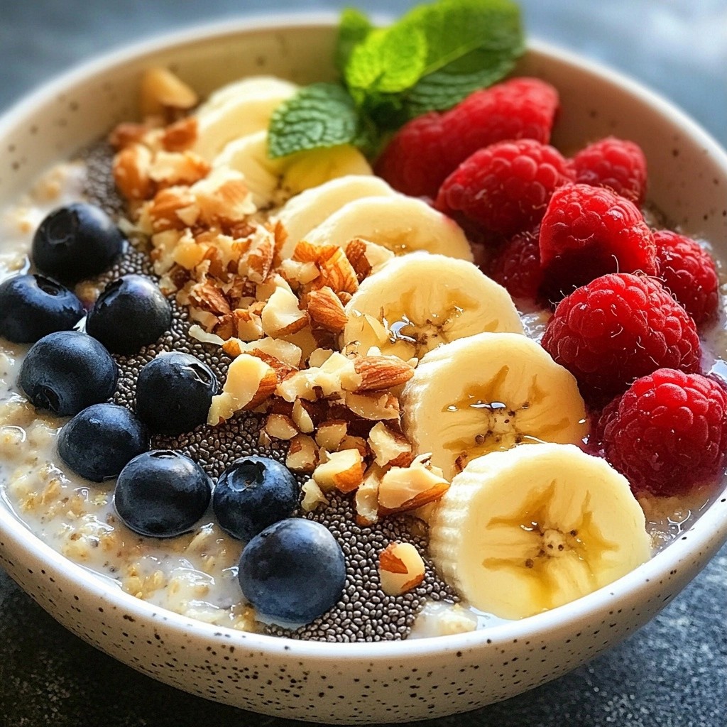 Hearty Healthy Oatmeal Chia Berry Bowl Delight