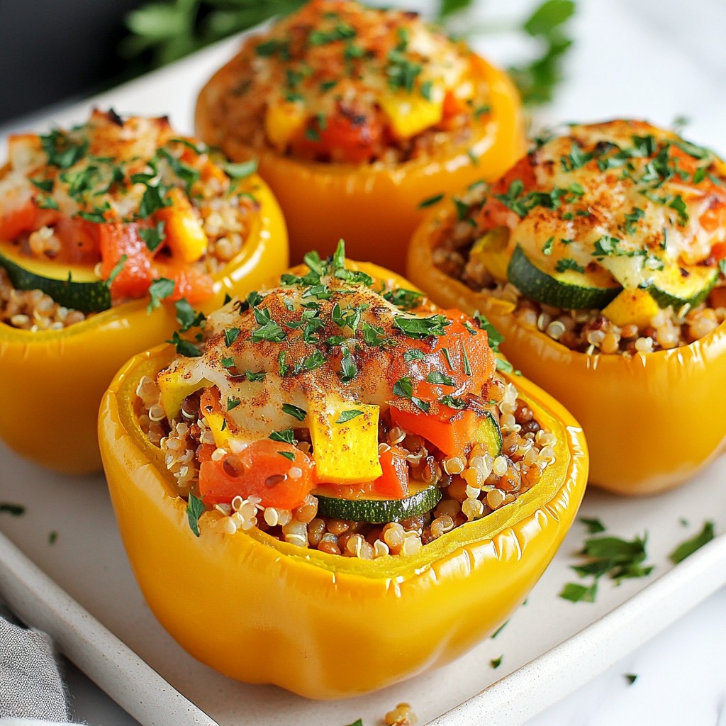 Nutritious Lentil and Veggie Stuffed Bell Peppers Easy Recipe